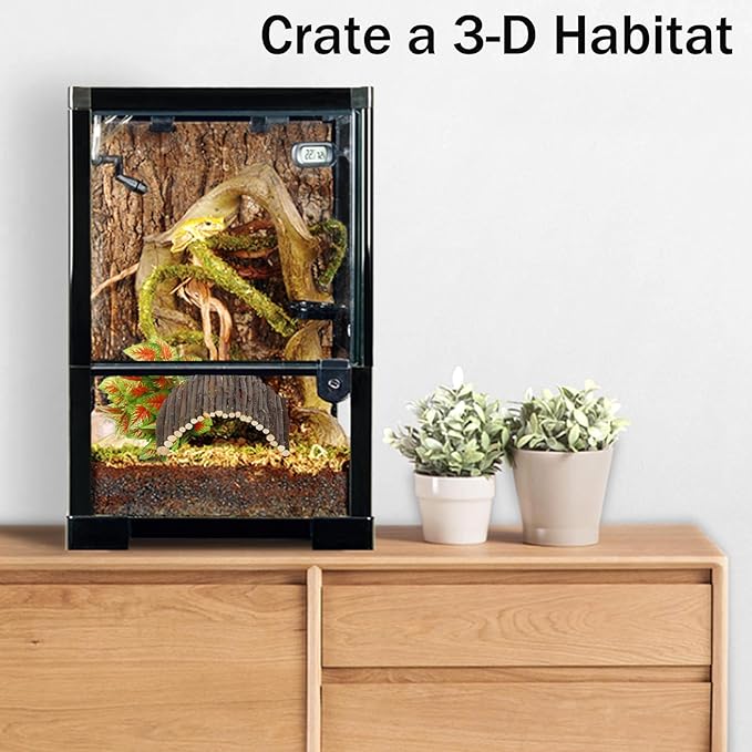 Bearded Dragon Tank Accessories, Reptile Plants Bridge Jungle Climber Vines for Snakes Bearded Dragon Chameleon Gecko Lizard