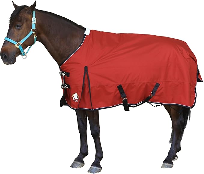 T TEKE Ultimate Turnout Blanket for Horses, 1050D Ballistic Nylon Outer, 220g Medium Weight Filling