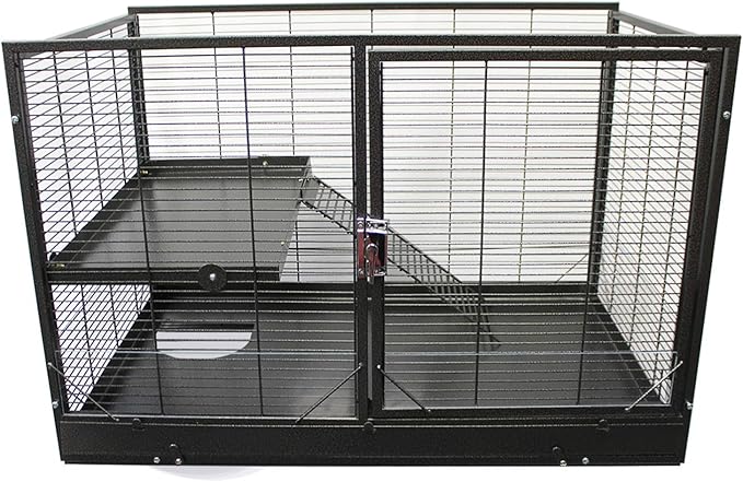 Durable All-Metal Mansion Cage (Add-On II) for Chinchillas, Rats, Ferrets, Degus, Prairie Dogs