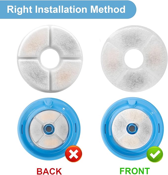 Cat Water Fountain Filters,16 Pack Pet Fountain Replacement Filters/Cat Fountain Filter for 81oz/2.4L Flower Cap Cat Fountain-Automatic Water Dispenser Drinking Fountain