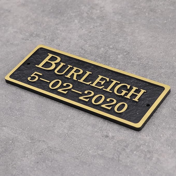 Acrylic Horse Stall Name Plate, 2.4" x 8" Personalized Stall Signs, UV Protected, Custom Pet Name Sign, All Weather Adhesive, Mounting (Gold, Style 7)