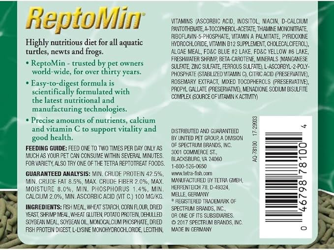 Tetra ReptoMin Floating Food Sticks great for Aquatic Turtles, Newts and Frogs, 24 Pack of 3.17 Ounce Bottles