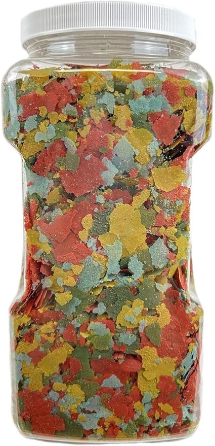 Aquatic Foods Inc. Marine Fish Flakes of Red & Green Algae, Seaweeds for Tangs, Butterflies, Angelfish, Anthias, Clown Fish, Damsels...WL 6oz Med Jar