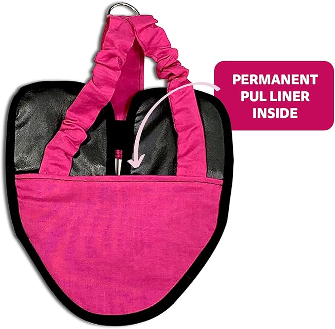 Hen Holster Bird Diaper, Wrap Around - for Hens, Roosters, Ducks, Geese, Leak-Proof Design, Comfortable Fleece Strap Bird Harness with Sewn-in Liner, Secure Hook and Loop Closure - S/M, Pink