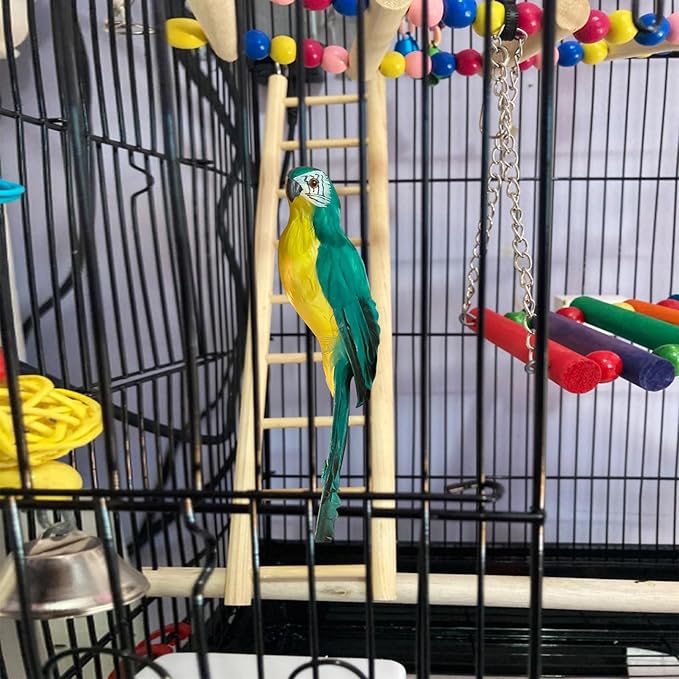 3pcs Natural Wooden Bird Ladder Birdie Basics Perch for Cage Parrots Parakeets Cockatiels Climbing Accessories Wood Perch (6 Step 7 Step 8 Step)