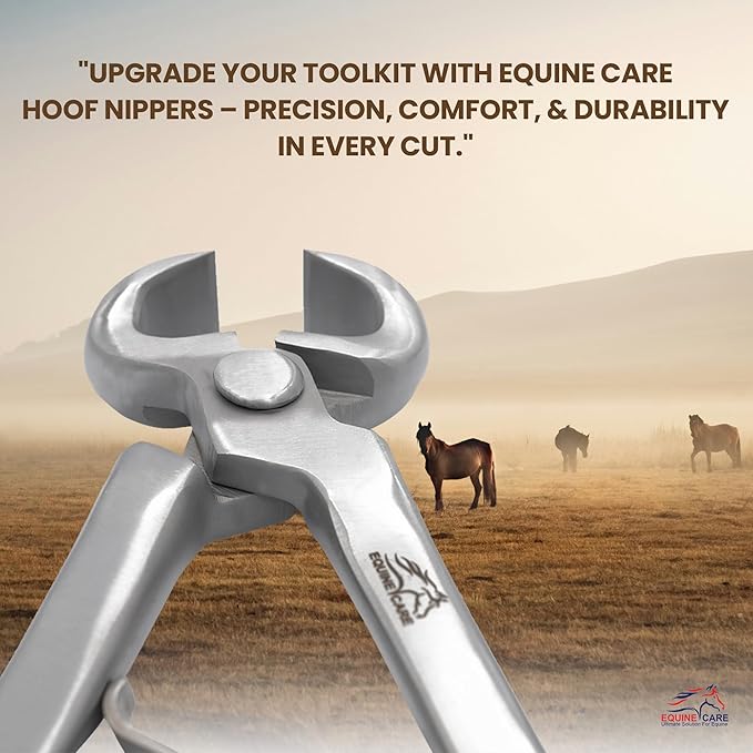 Equine Care Spring-Loaded Hoof Nippers – Chrome Vanadium Steel Farrier Tools | 10″ & 12″ Hoof Trimmers with Ergonomic Grip for Foals, Ponies, Miniature Horses, Donkeys, Goats & Livestock (10 inch)