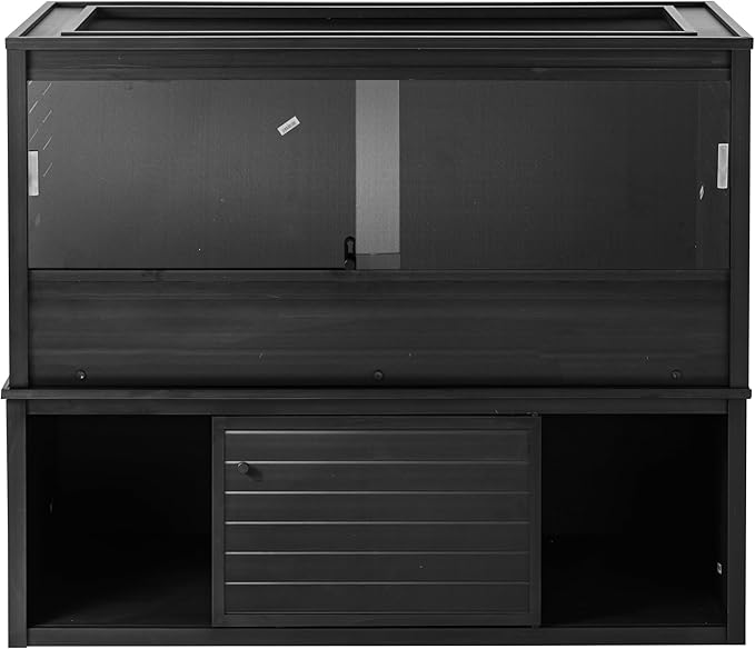 New Age Pet ECOFLEX Large Reptile Enclosure with Matching Cabinet Stand Set in Black