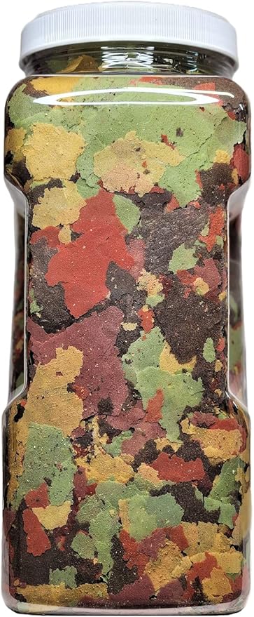 Aquatic Foods Inc. 45% Blackworm & Tropical Fish Flakes for Cichlids, Discus, for All Community Tropical Fish. Aquatic Foods Flakes…6oz Med Jar