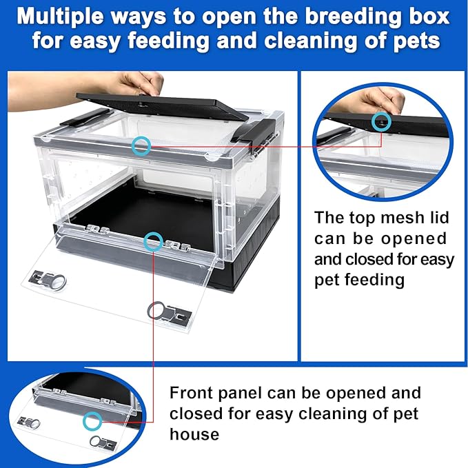 Hamster breeding House Reptile breeding Cages with Wheels (Small Size)