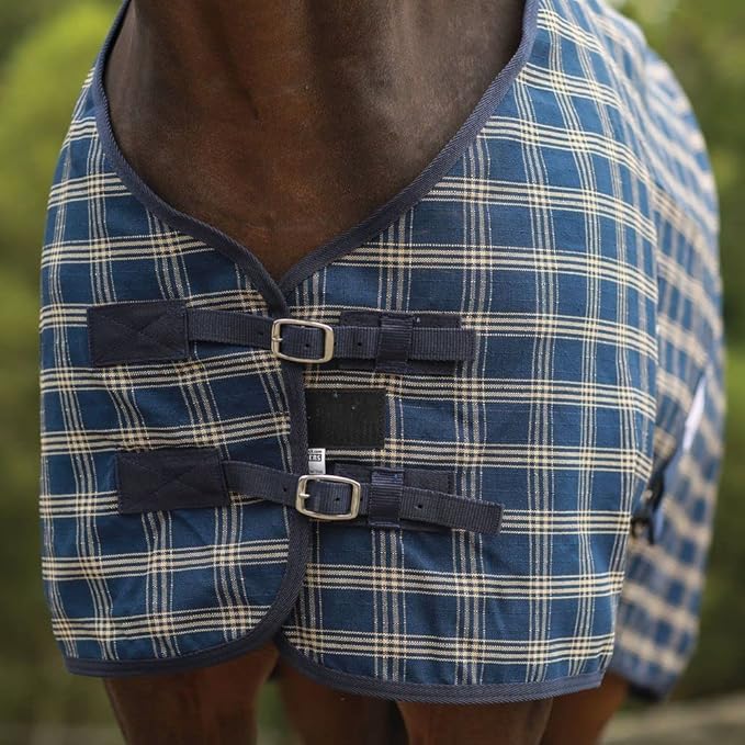 Dura-Tech Ripstop Poly Plaid Horse Stable Sheet | High Durability | Full Coverage | Multi-Purpose Use | Comfort-Enhanced | Superior Fit