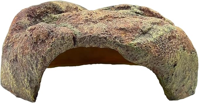 Extra Large Reptile Hide Resin Snake Hides for Ball Pythons, Lizard, Leopard Gecko, Bearded Dragon - Reddish Brown