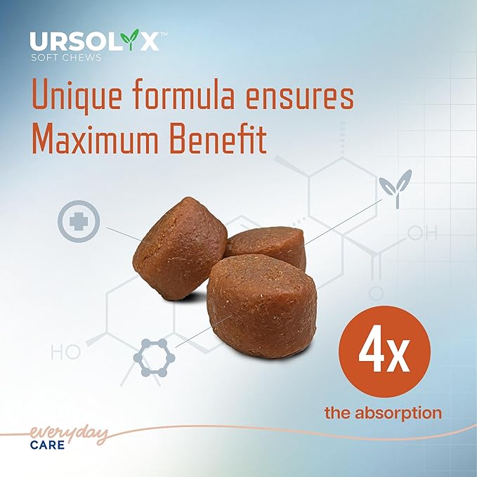 Virbac URSOLYX Soft Chews for Dogs | Muscle Health Support for Senior, Active or Recovering Dogs, Medium | 60 Count 2- Month Supply