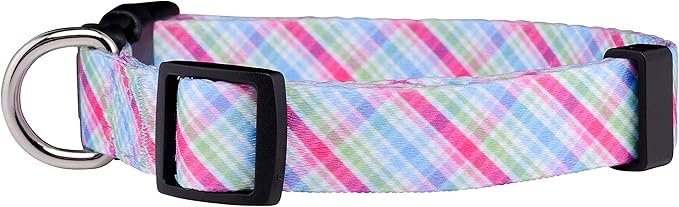 Native Pup Easter Dog Collar, Cute Spring Gift for Puppies, Pink Pastel, Eggs, Chicks, Bunny Adjustable for Small, Medium, Large Breeds (Pastel, Small)