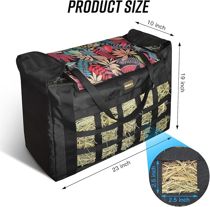 Hay Bag for Horses,Slow Feeder for Horse/Donkey/Goat, Premium 1680D Oxford Cloth Hay Bag Easy to Fill and Hang with Extra Large Opening