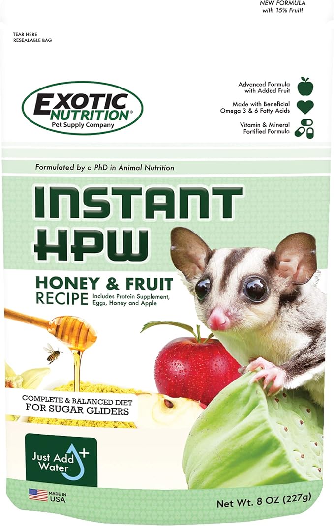Sugar Glider Complete Food Starter Package - Nutritionally Complete Pellet Diet & High Protein Supplemental Food for Sugar Gliders… (2 Piece Set)