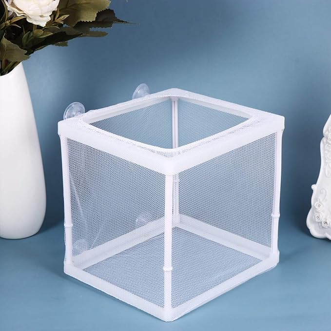 Fish Box, Aquarium Box Nylon Mesh Fish Fry Hatchery Box Floating Separation Net