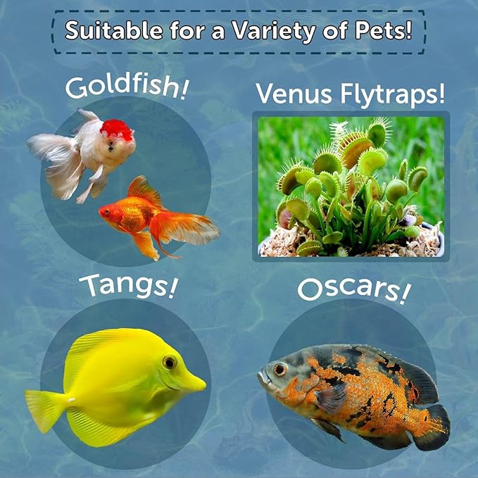 Aquatic Foods Inc. Bloodworms, Grade A Freeze Dried Floating Bloodworms for Cichlids, Discus, Goldfish, Bettas, Angel Fish, Marine Fish, 12-Type Pellet Mix & 4-Type Wafer Mix Included..4.6oz Canister