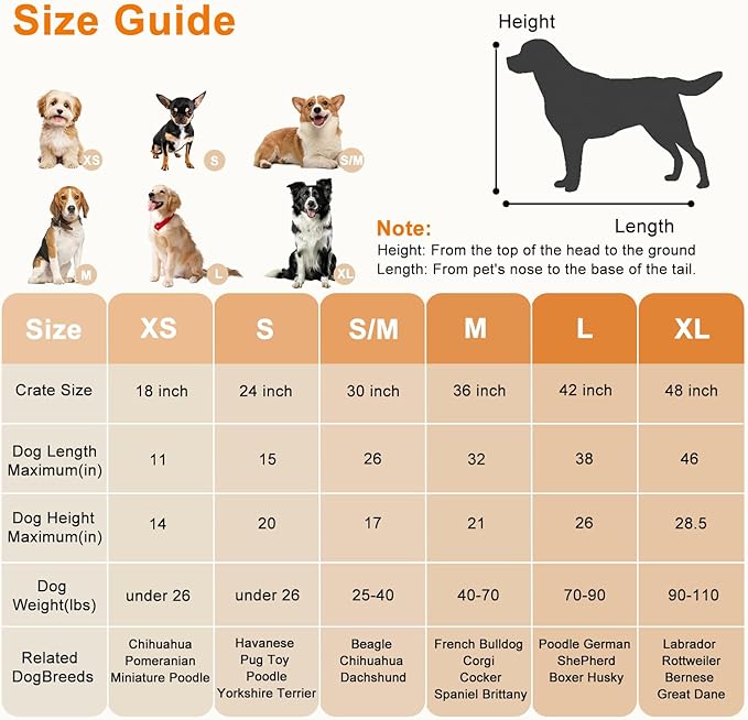 FDW Dog Crate 36inch Dog Cage Foldable Metal Kennel with Leakproof Tray Foldable Design Indoor Outdoor Use for Medium Dogs,Black