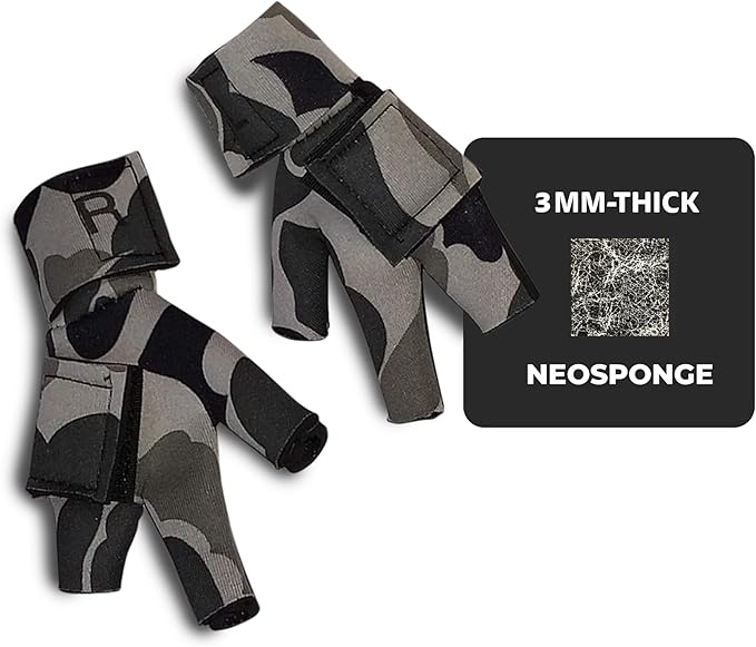 Chicken Shoes for Injured Feet – Protective Neoprene Footwear for Chicken, Open-Toe Design for Bumblefoot Relief, Made in USA - Standard, 3" Max. Inside Width, Gray Camouflage
