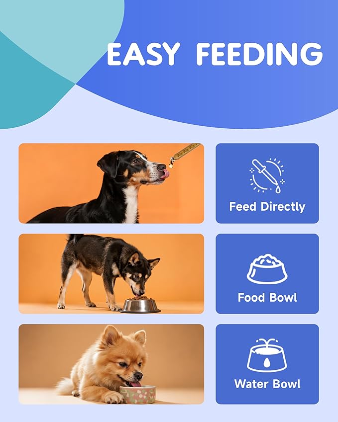 Dog Calming - Dog Calming Drops for Anxiety Relief, Sleep Aid, Relaxing -with GABA, Taurine, Astragalus, Schisandra - Stress Relief During Travel, Firework, Thunderstorm - Roast Chicken Flavor, 60ML