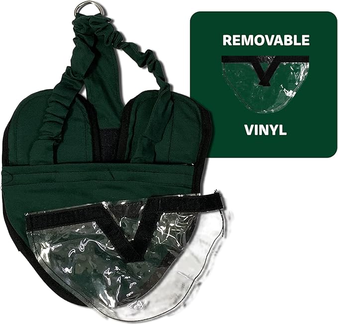 Hen Holster Wrap-Around Bird Diaper & Harness for Hens, Roosters, Ducks, Geese - with Removable Vinyl Liner, Adjustable Fit for Outdoor Adventures & Indoor Use - Easy to wear - XL, Green