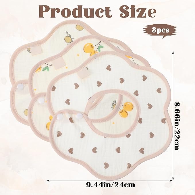 3Pcs Cat Collar Adjustable Kitten Collar Bandana with Cute Pattern 100% Cotton Pet Scarf Cute Breakaway No Bell Outfits Cat Collars for Girl Boy Cats and Small Pet (Beige)