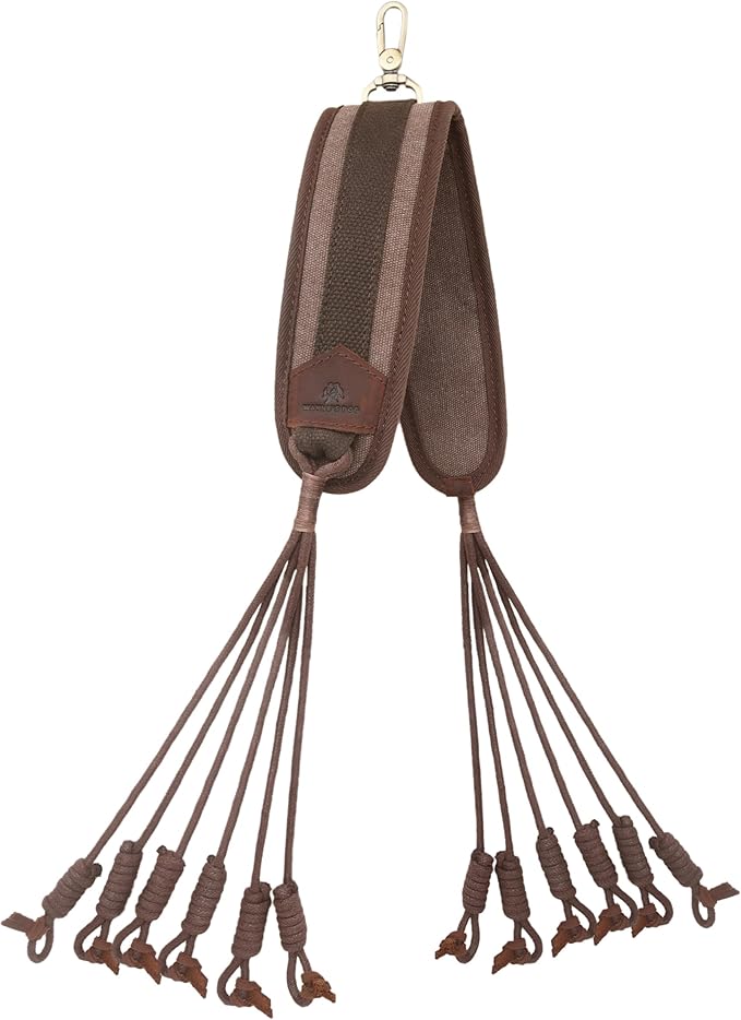 WAYNE'S DOG Canvas Bird Game Carrier, Waterfowl Dove Small Animal Game Carrier Hanger Tote Shooting Accessories (Coffee)