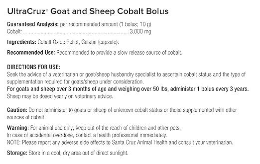 UltraCruz sc-394536 Goat and Sheep Cobalt Bolus Supplement, 100 Count x 10 Grams