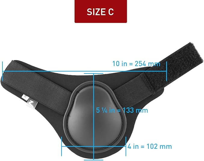 HORZE Chicago Fetlock Rear Boots | Lightweight, Adjustable, Jumping Horse Boots (Pair) - Black - Horse