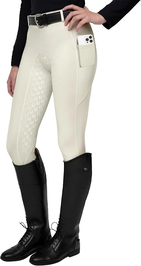 FitsT4 Sports Women's Full Seat Riding Tights Active Silicon Grip Horse Riding Tights Equestrian Breeches