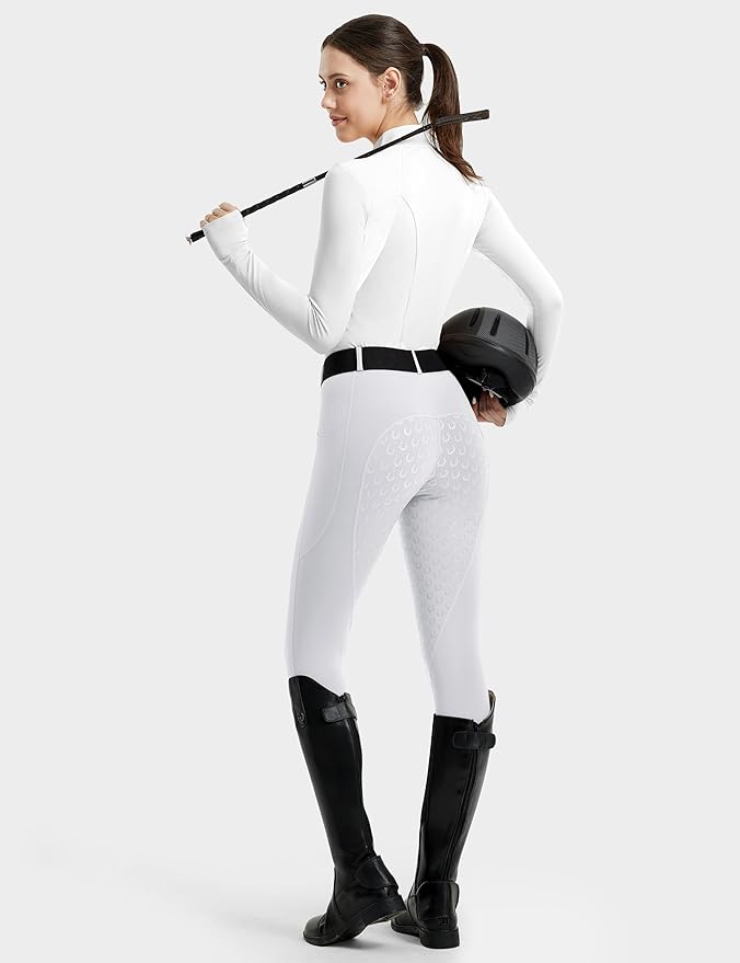 FitsT4 Sports Women's Full Seat Riding Tights Active Silicon Grip Horse Riding Tights Equestrian Breeches