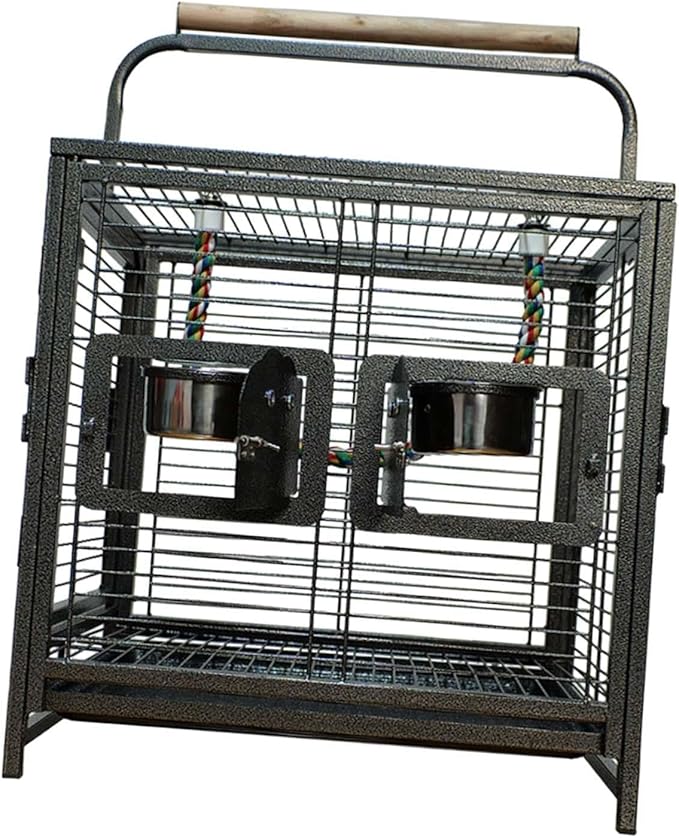 Cage Carrier Birdcage Sturdy Lightweight Bird Cage with Handle for Cockatiels Hedgehogs Lovebirds Parrots Finches