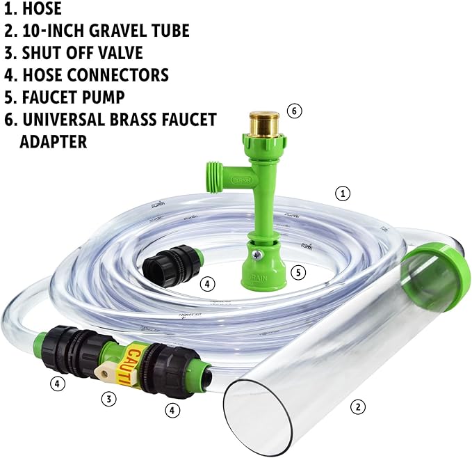 Python No Spill Clean and Fill Aquarium Maintenance System, Gravel Cleaner and Water Changer, 75 Foot