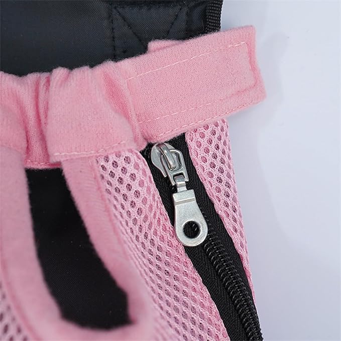 Portable Pet Carrier Backpack, Adjustable Pet Front Cat Dog Carrier Backpack Travel Bag for Small Medium Dogs Cats Puppies, Cat Backpack Carrier for Hiking Cycling (E, L)