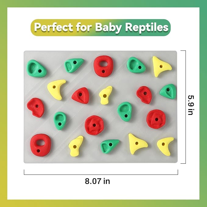 Climbing Wall for Reptiles, Reptile Tank Terrarium Accessories Habitat Decor for Bearded Dragons, Leopard Geckos, Lizards, Snakes, Tree Frogs, Amphibian Paludariums Enclosure Supplies