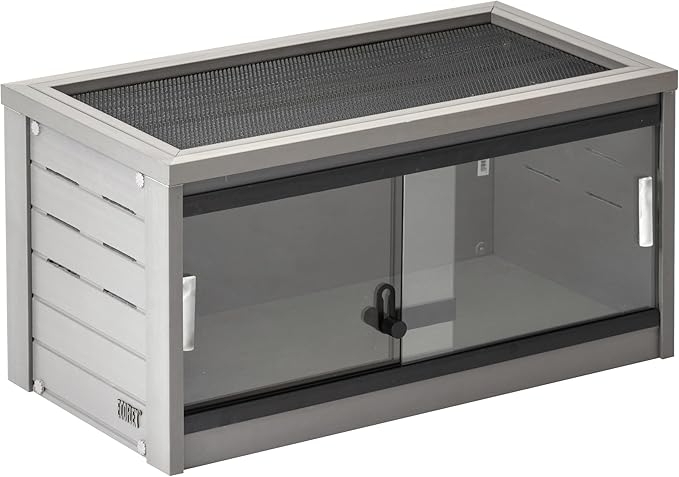 New Age Pet ECOFLEX Small Reptile Enclosure with Matching Cabinet Stand Set in Grey