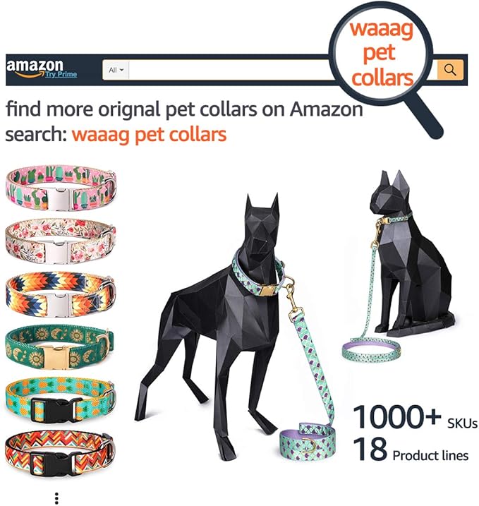 WAAAG Cat Collars, Gold Moons and Stars Cat Collar, Safety Breakaway Cat Collar, Glow in The Dark (Standard 9"-15" Neck, Lavender)