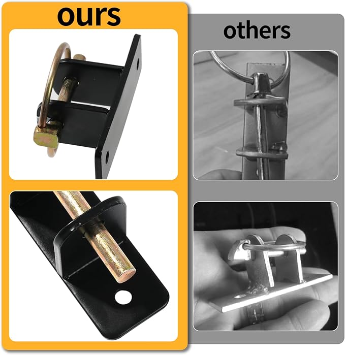 4 PCS Water Bucket Hooks with Quick Release Pin, Heavy Duty Wall Mounted Horse Feed Hooks Holder for Horse Stall/Stable Pet Animals Supplies