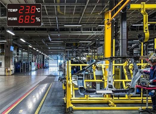 Industry Rated High Accuracy Large 5-Inch LED Display Thermometer & Hygrometer