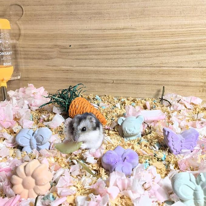 30PCS Rabbit Grass Balls 1.96in Guinea Pig Balls Small Animal Activity Enrichment Toy for Bunny Chinchilla Hamster Gerbil Grinding Playing