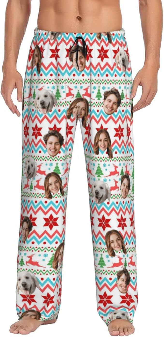 Personalized Pajama Pants For Men Women Custom Pajama Pants With Face Custom Face Pajamas Funny Customized Gifts