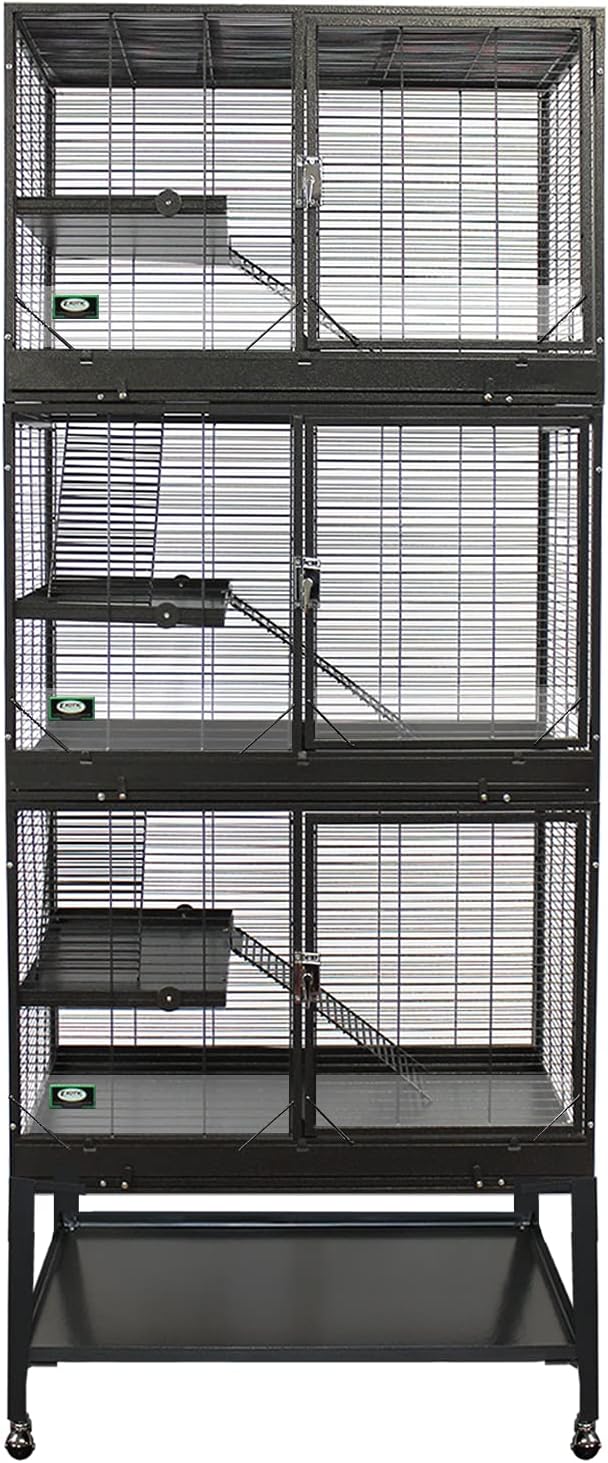 Mansion Cage (6-Level) - Durable 100% All-Metal Multi-Level Cage for Chinchillas, Rats, Ferrets, Prairie Dogs, Degus, Mice