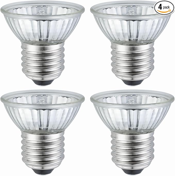 UVB UVA Reptile Light Bulb 50W Bulb for Reptiles and Amphibians Use for Turtle, Bearded Dragon, Lizard Cages Heat Lamp Replacement Bulb, 4 Packs