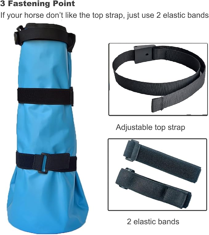 yeezo Easy Use Hoof Soaking Boot for Horse Soaker Bag Equine Soaking Boot Hooves Care Treatment Bucket Soaker Sack with EVA Pad and 2 Elastic Bands