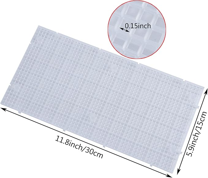 ALEGI Plastic Grid Divider Tray Egg Crate Louvre Aquarium Fish Tank Bottom Isolation with Bracket (4pcs)