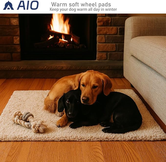 heated cat bed Self Warming Cat Bed Self Heating Cat Dog Mat Advanced Extra Warm Thermal Pet Pad for Indoor Outdoor Pets with Removable Cover Non-Slip Bottom Washable Non Electric Brown19.7*27.5inch
