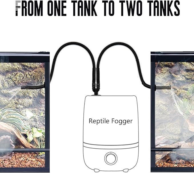 Reptile Fogger Extension Tube, Accessories of Reptile Humidifier Mister Fogger Suitable for Reptiles Amphibians Terrarium