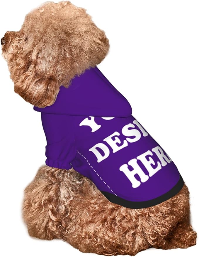 Dog Costume, Custom Dog Hoodie, Dog Name Costume Holiday Pet Pajamas Outfit, Personalized Pet Coat Costumes for Small Medium Large Dogs and Cats for Winter, Indigo, L