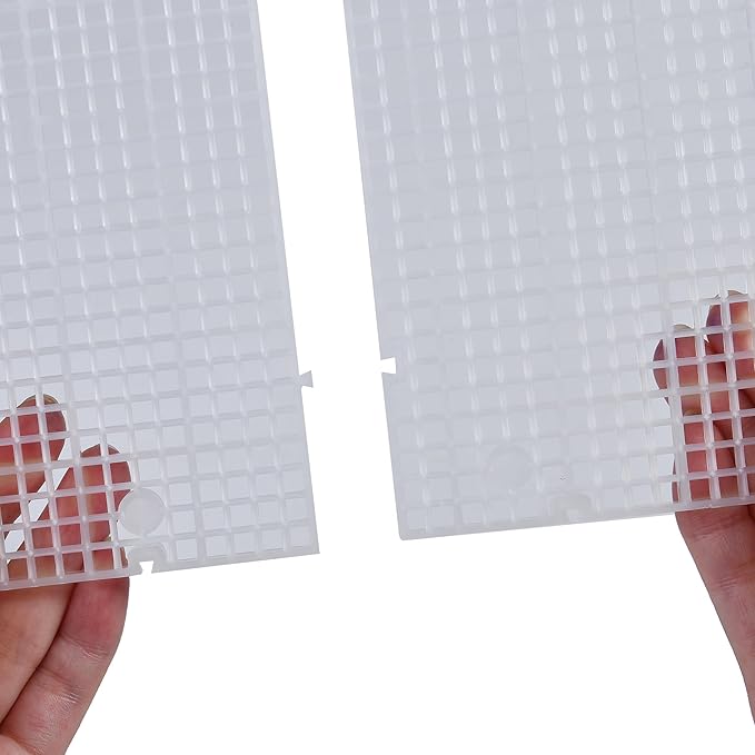 ALEGI Plastic Grid Divider Tray Egg Crate Louvre Aquarium Fish Tank Bottom Isolation with Bracket (8pcs)