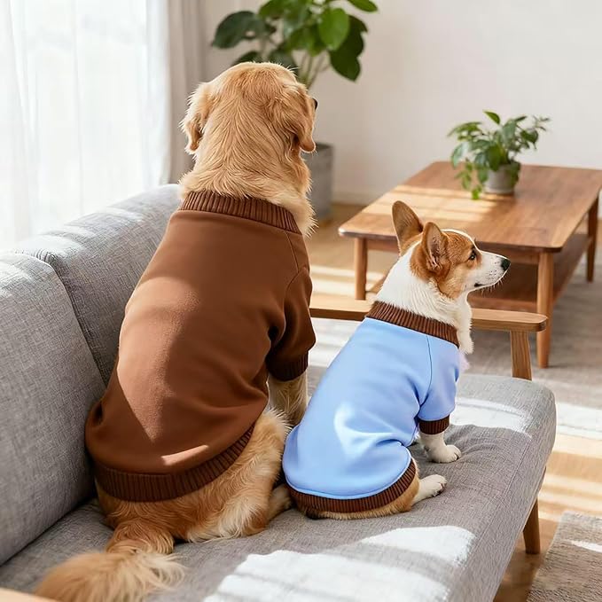 Custom Dog Hoodie, Personalized Sweatshirt with Photo Text Name Logo, Customized Hooded Sweater for Small Medium Large Dogs & Cats (Coffee, Large)